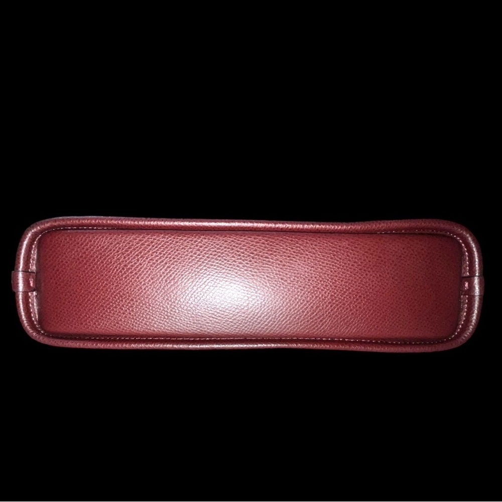 Coach NWOT Mini Leather Purse. Includes COA Card Burgandy- Starts in Live Show - Picture 3 of 7